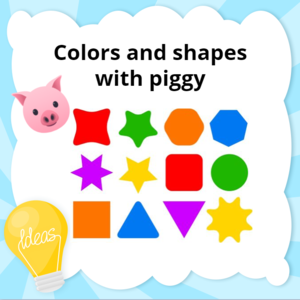 cover image of Colors and Shapes with Piggy